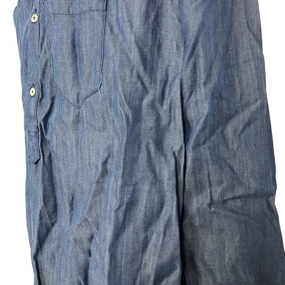 HONEY PUNCH Denim Chambray Long Sleeve Shirt Style Tunic V-Neck Dress sz Small S - Picture 6 of 16